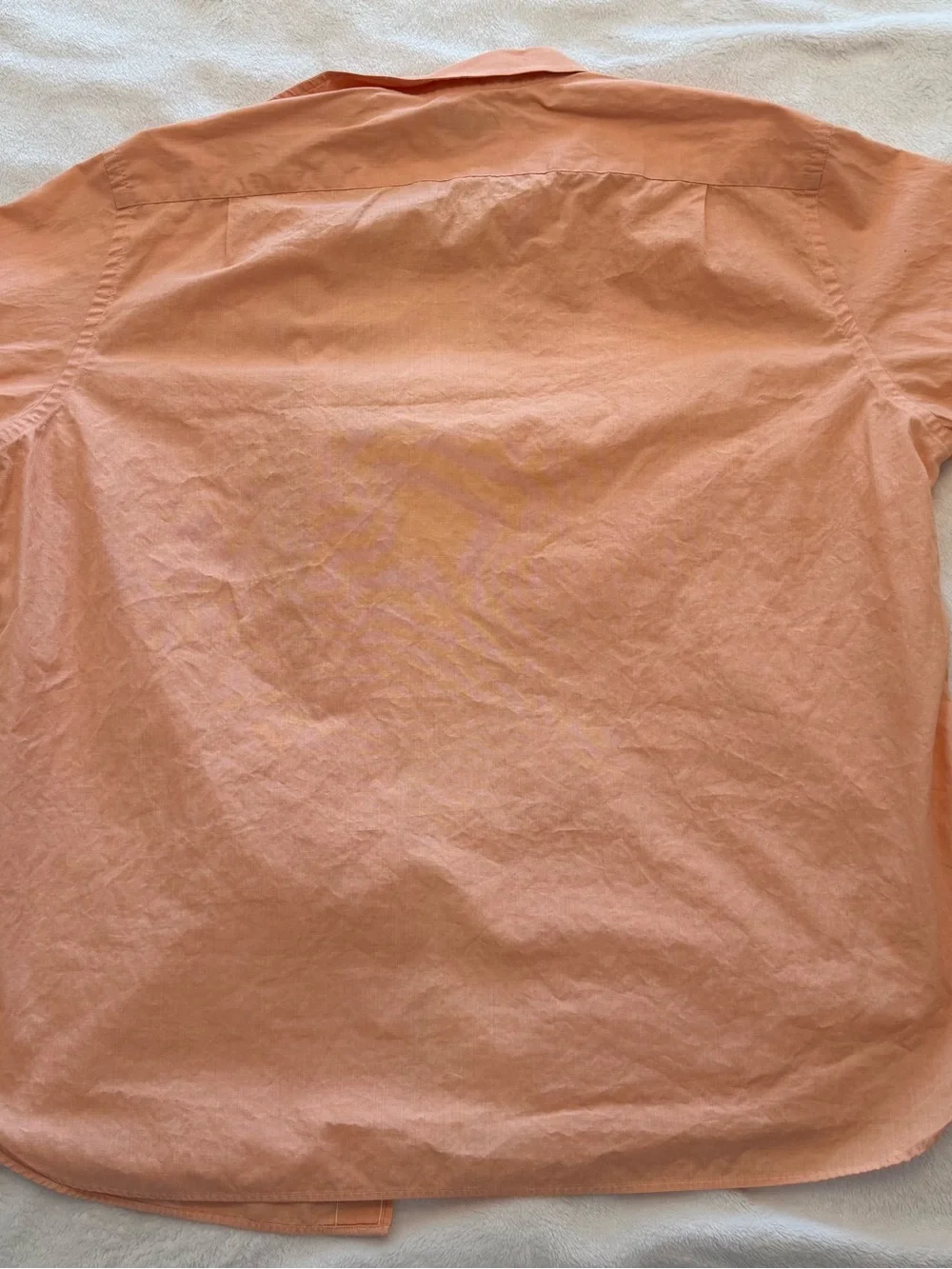 J. Crew Men's Short-Sleeve Button-Down Shirt in Peach